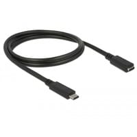 85533 USB-kabel 1 m USB 3.2 Gen 1 (3.1 Gen 1) USB C Sort, Forlængerledning