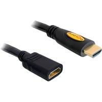 1m HDMI HDMI-kabel HDMI Type A (Standard) Sort, Forlængerledning