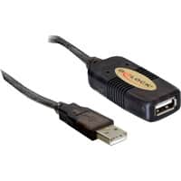 Cable USB 2.0, 5m USB-kabel Sort, Forlængerledning
