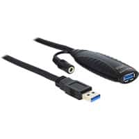 USB3.0-A - USB3.0-A, 10m USB-kabel USB 3.2 Gen 1 (3.1 Gen 1) USB A Sort, Forlængerledning