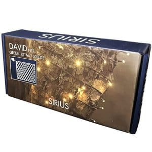 UDSALG - Sirius David lyskæde Net med 100 LED'er på 1 x 1 meter + 5 meter forlængerledning - Lyskæder > Lyskæder udendørs - SIRIUS - Spotshop